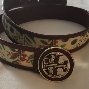 Tory Burch leather botanical belt - size M